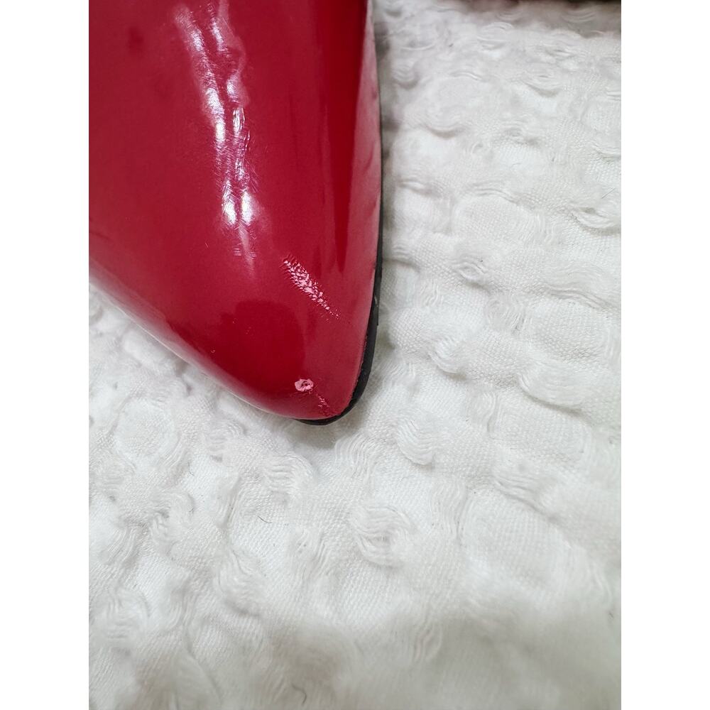 Steve Madden Anyaa Red Patent Slingback Mary Jane Flats Pointed Toe 8.5 - Picture 8 of 8
